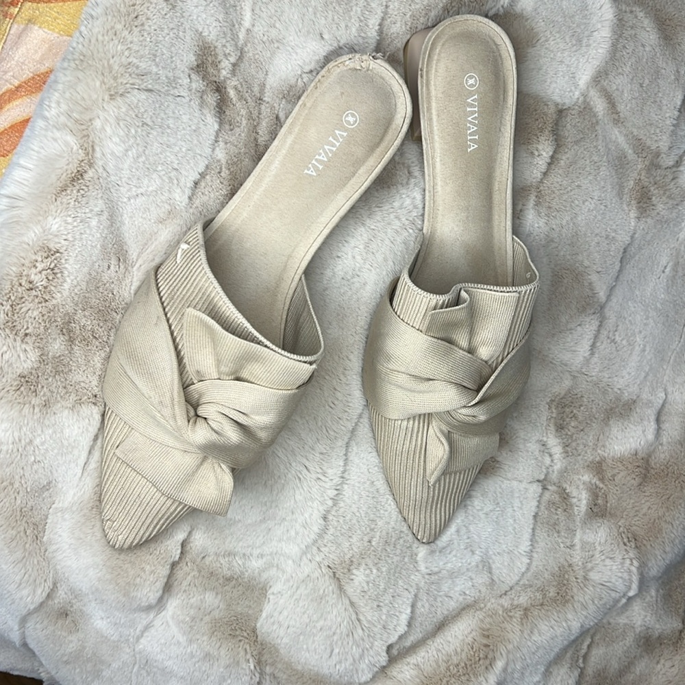 🛍️Pointed-Toe Knot Slide (Yaffa Pro) Vivaia Almond Beige 11 43 - Picture 5 of 11